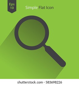 Search Flat Icon. Simple Sign Of Searching. Vector Illustrated Symbol