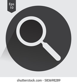 Search Flat Icon. Simple Sign Of Searching. Vector Illustrated Symbol