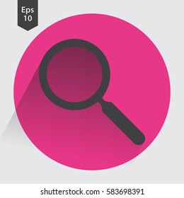 Search Flat Icon. Simple Sign Of Searching. Vector Illustrated Symbol