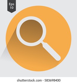 Search Flat Icon. Simple Sign Of Searching. Vector Illustrated Symbol