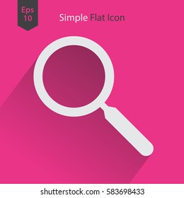 Search Flat Icon. Simple Sign Of Searching. Vector Illustrated Symbol