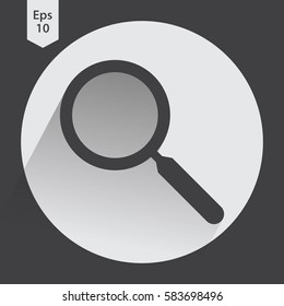 Search Flat Icon. Simple Sign Of Searching. Vector Illustrated Symbol
