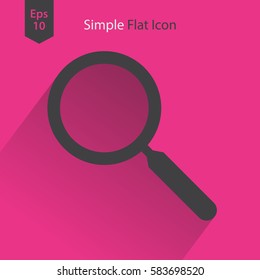 Search Flat Icon. Simple Sign Of Searching. Vector Illustrated Symbol
