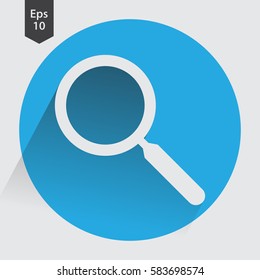 Search Flat Icon. Simple Sign Of Searching. Vector Illustrated Symbol