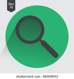 Search Flat Icon. Simple Sign Of Searching. Vector Illustrated Symbol