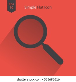 Search Flat Icon. Simple Sign Of Searching. Vector Illustrated Symbol