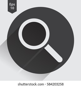 Search Flat Icon. Simple Sign Of Searching. Vector Illustrated Symbol