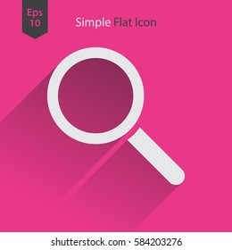 Search Flat Icon. Simple Sign Of Searching. Vector Illustrated Symbol