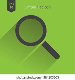 Search Flat Icon. Simple Sign Of Searching. Vector Illustrated Symbol