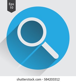 Search Flat Icon. Simple Sign Of Searching. Vector Illustrated Symbol