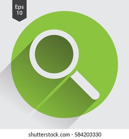 Search Flat Icon. Simple Sign Of Searching. Vector Illustrated Symbol