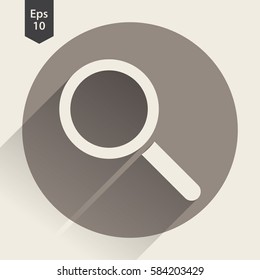 Search Flat Icon. Simple Sign Of Searching. Vector Illustrated Symbol