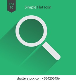 Search Flat Icon. Simple Sign Of Searching. Vector Illustrated Symbol