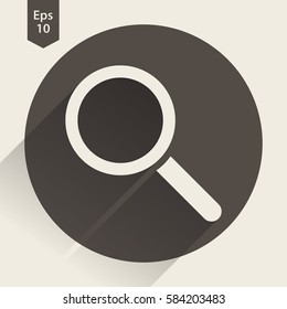 Search Flat Icon. Simple Sign Of Searching. Vector Illustrated Symbol