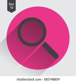 Search Flat Icon. Simple Sign Of Searching. Vector Illustrated Symbol