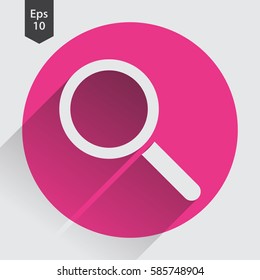 Search Flat Icon. Simple Sign Of Searching. Vector Illustrated Symbol