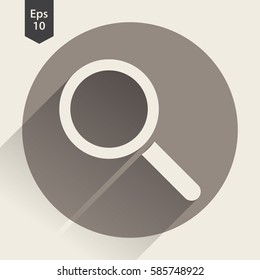 Search Flat Icon. Simple Sign Of Searching. Vector Illustrated Symbol