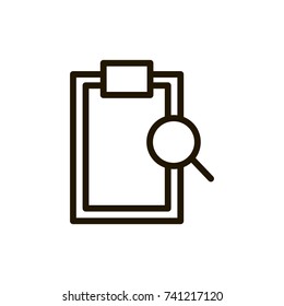 Search flat icon. Single high quality outline symbol of magnifying for web design or mobile app. Thin line signs of glass for design logo, visit card, etc. Outline logo of web