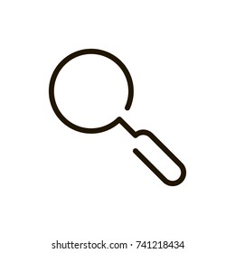 Search flat icon. Single high quality outline symbol of magnifying for web design or mobile app. Thin line signs of glass for design logo, visit card, etc. Outline logo of web