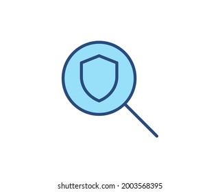 Search flat icon. Thin line signs for design logo, visit card, etc. Single high-quality outline symbol for web design or mobile app. Marketing outline pictogram.