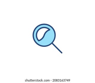 Search flat icon. Thin line signs for design logo, visit card, etc. Single high-quality outline symbol for web design or mobile app. Marketing outline pictogram.