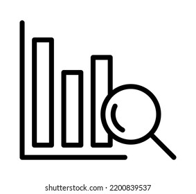 Search flat line icon. Web search engine, Analytics. Outline sign mascara for mobile concept and web design, store.