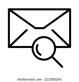 Search flat line icon. Web search engine, Analytics. Outline sign mascara for mobile concept and web design, store.