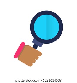 Search flat vector icon.