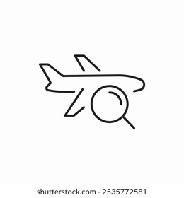 search flight icon sign vector