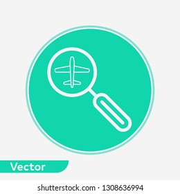 Search flight vector icon sign symbol