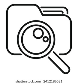 Search folder button icon outline vector. Digital electronic. Internet idea