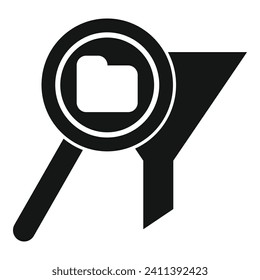 Search folder data icon simple vector. Work idea. Flow tunnel
