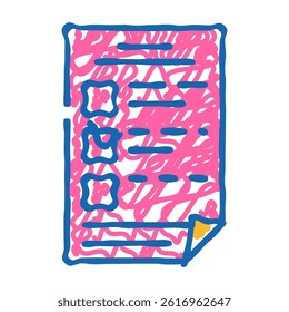 search folder doodle icon sketch vector. search folder sign. isolated symbol illustration