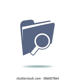 Carpeta de búsqueda. Icono.