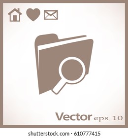 Carpeta de búsqueda. Icono.