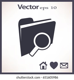 Carpeta de búsqueda. Icono.
