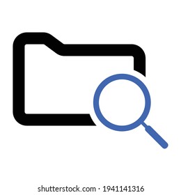 search folder icon design vector graphic