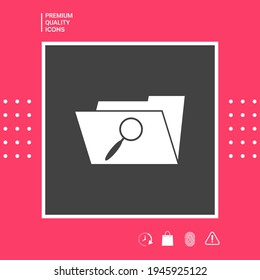 Icono de carpeta de búsqueda, elementos para su diseño