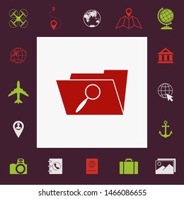 Search folder icon. Graphic elements for your design