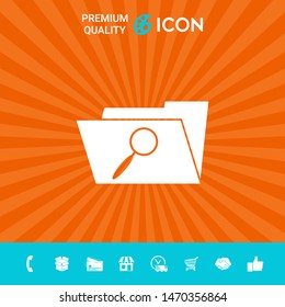 Search folder icon. Graphic elements for your design