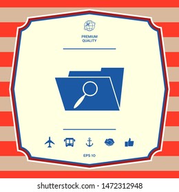 Search folder icon. Graphic elements for your design