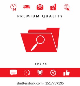 Search folder icon. Graphic elements for your design