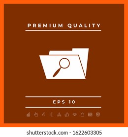 Search folder icon. Graphic elements for your design