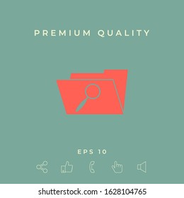 Search folder icon. Graphic elements for your design