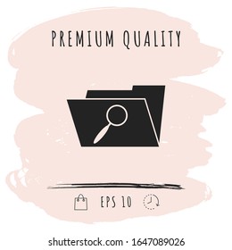 Search folder icon. Graphic elements for your design