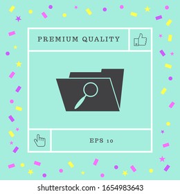 Search folder icon. Graphic elements for your design