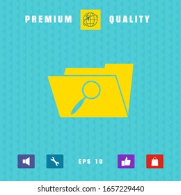 Search folder icon. Graphic elements for your design