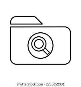 Search Folder Icon in Line Style