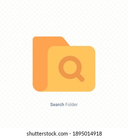 search folder icon single graphic design element vector illustration for business presentation, info-graphic, web and mobile application, app user interface