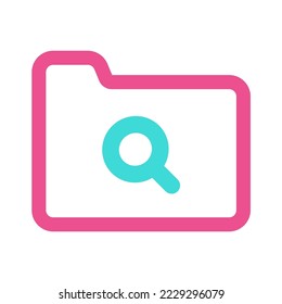 Icono de carpeta de búsqueda de dos tonos